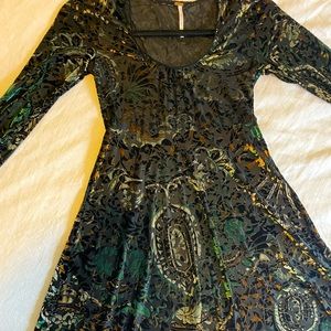 Free people XS iridescent mini dress.